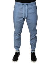 Dolce & Gabbana Blue Cotton Jogger Sweatpants Pants -   -  Dolce & Gabbana.