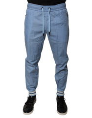 Dolce & Gabbana Blue Cotton Jogger Sweatpants Pants -   -  Dolce & Gabbana.