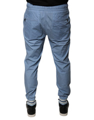 Dolce & Gabbana Blue Cotton Jogger Sweatpants Pants -   -  Dolce & Gabbana.