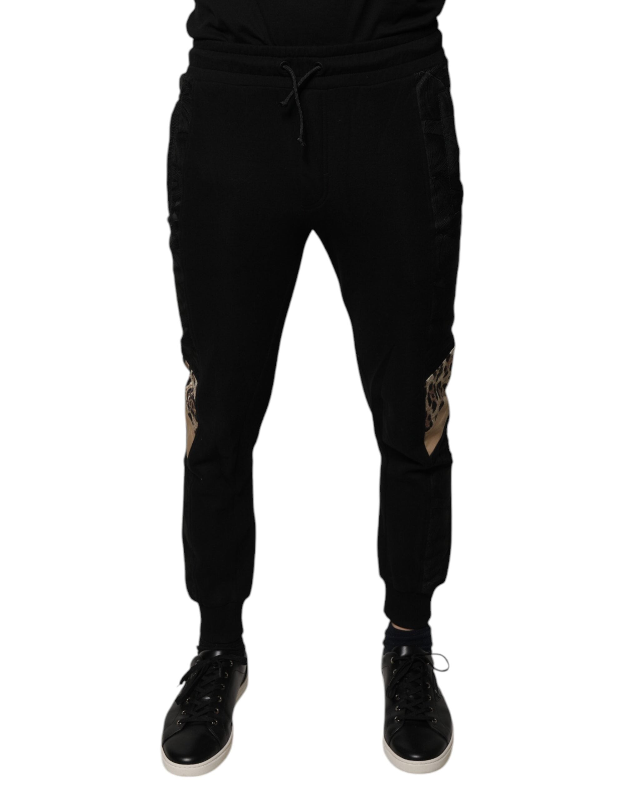Dolce & Gabbana Black Leopard Slim Fit Jogger Pants -   -  Dolce & Gabbana.