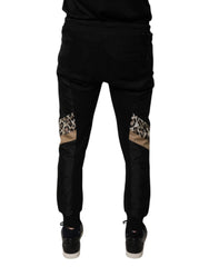 Dolce & Gabbana Black Leopard Slim Fit Jogger Pants -   -  Dolce & Gabbana.