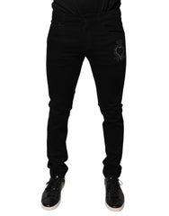 Dolce & Gabbana Black DG Crown Logo Cotton Skinny Denim Jeans -   -  Dolce & Gabbana.