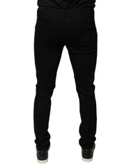Dolce & Gabbana Black DG Crown Logo Cotton Skinny Denim Jeans -   -  Dolce & Gabbana.