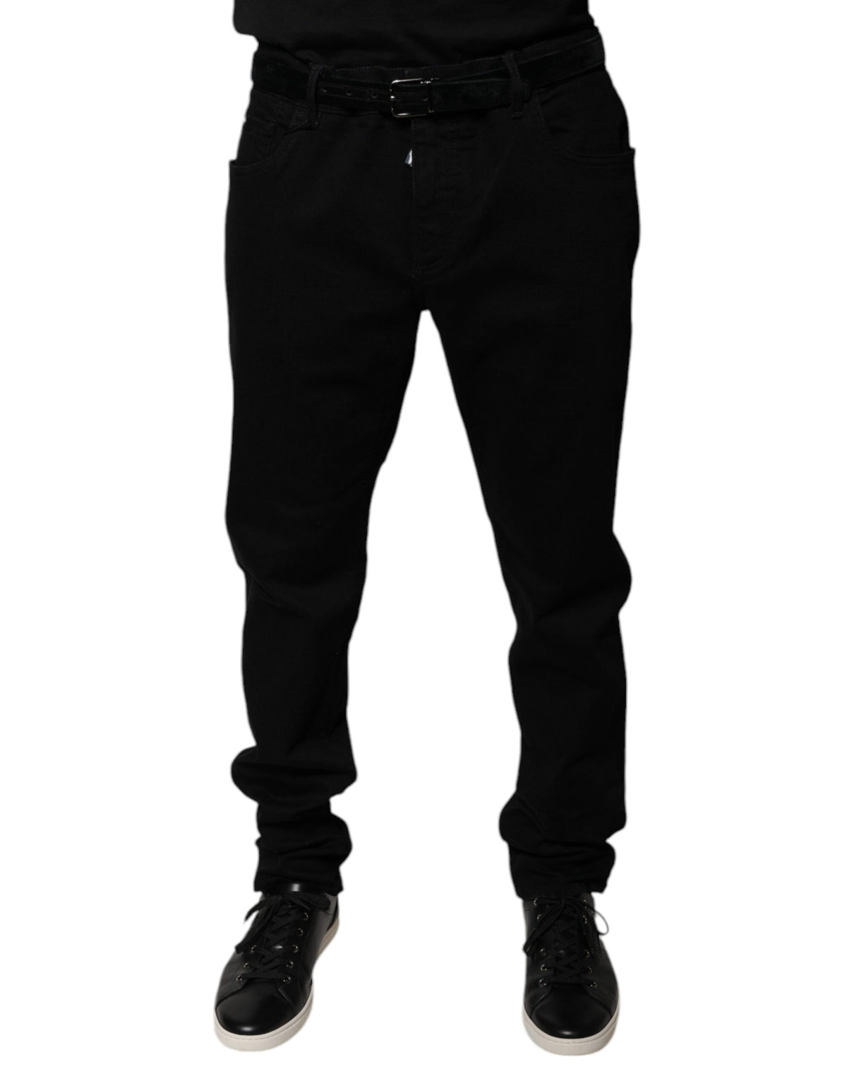 Dolce & Gabbana Black Logo Cotton Stretch Skinny Denim Jeans -   -  Dolce & Gabbana.