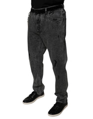 Dolce & Gabbana Dark Gray Cotton Skinny Denim Jeans -   -  Dolce & Gabbana.