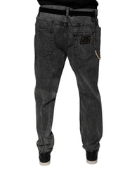 Dolce & Gabbana Dark Gray Cotton Skinny Denim Jeans -   -  Dolce & Gabbana.
