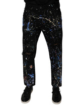 Dolce & Gabbana Black Color Splash Cotton Skinny Denim Jeans -   -  Dolce & Gabbana.