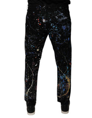 Dolce & Gabbana Black Color Splash Cotton Skinny Denim Jeans -   -  Dolce & Gabbana.