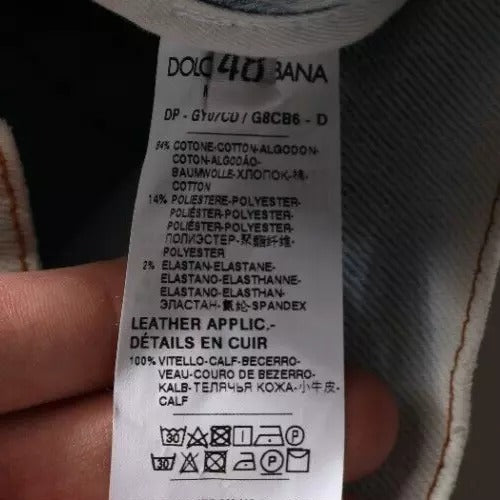 Dolce & Gabbana Light Blue Cotton Blend Tattered Skinny Denim Jeans -   -  Dolce & Gabbana. Dolce & Gabbana Light Blue Cotton Blend Tattered Skinny Denim Jeans -   -  Dolce & Gabbana.