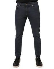 Dolce & Gabbana Dark Gray Cotton Skinny Denim Jeans - - Dolce & Gabbana.