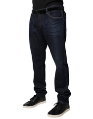 Dolce & Gabbana Dark Blue Cotton Skinny Denim Jeans -   -  Dolce & Gabbana.