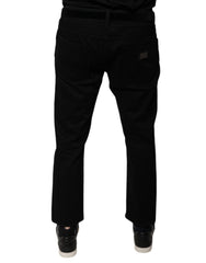 Dolce & Gabbana Black Cotton Stretch Logo Skinny Denim Jeans -   -  Dolce & Gabbana.