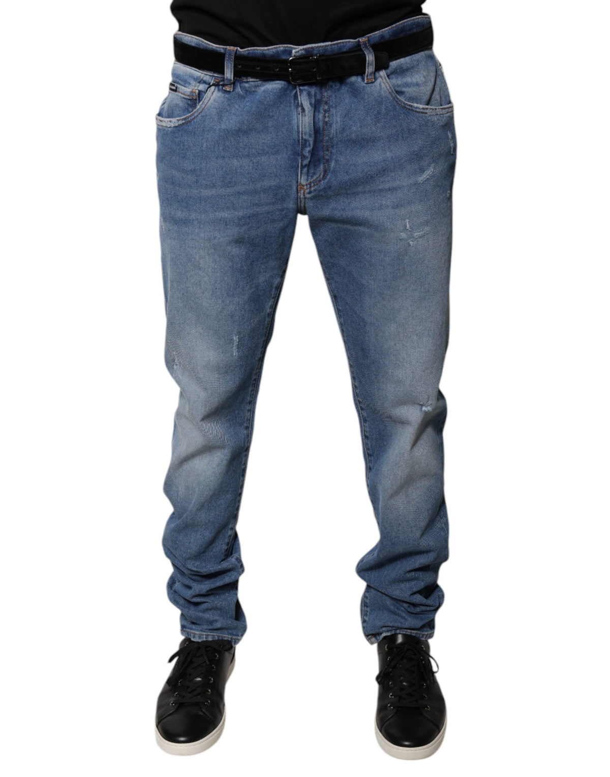 Dolce & Gabbana Light Blue Cotton Men Skinny Denim Jeans -   -  Dolce & Gabbana.