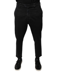 Dolce & Gabbana Black HOUSTON Men Cropped Denim Jeans -   -  Dolce & Gabbana.