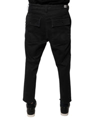 Dolce & Gabbana Black HOUSTON Men Cropped Denim Jeans -   -  Dolce & Gabbana.