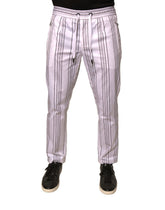 Dolce & Gabbana White Stripe Cotton Dress Skinny Pants -   -  Dolce & Gabbana.