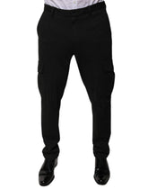 Dolce & Gabbana Black Viscose Cargo Men Casual Pants -   -  Dolce & Gabbana.
