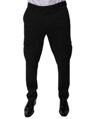 Dolce & Gabbana Black Viscose Cargo Men Casual Pants -   -  Dolce & Gabbana.
