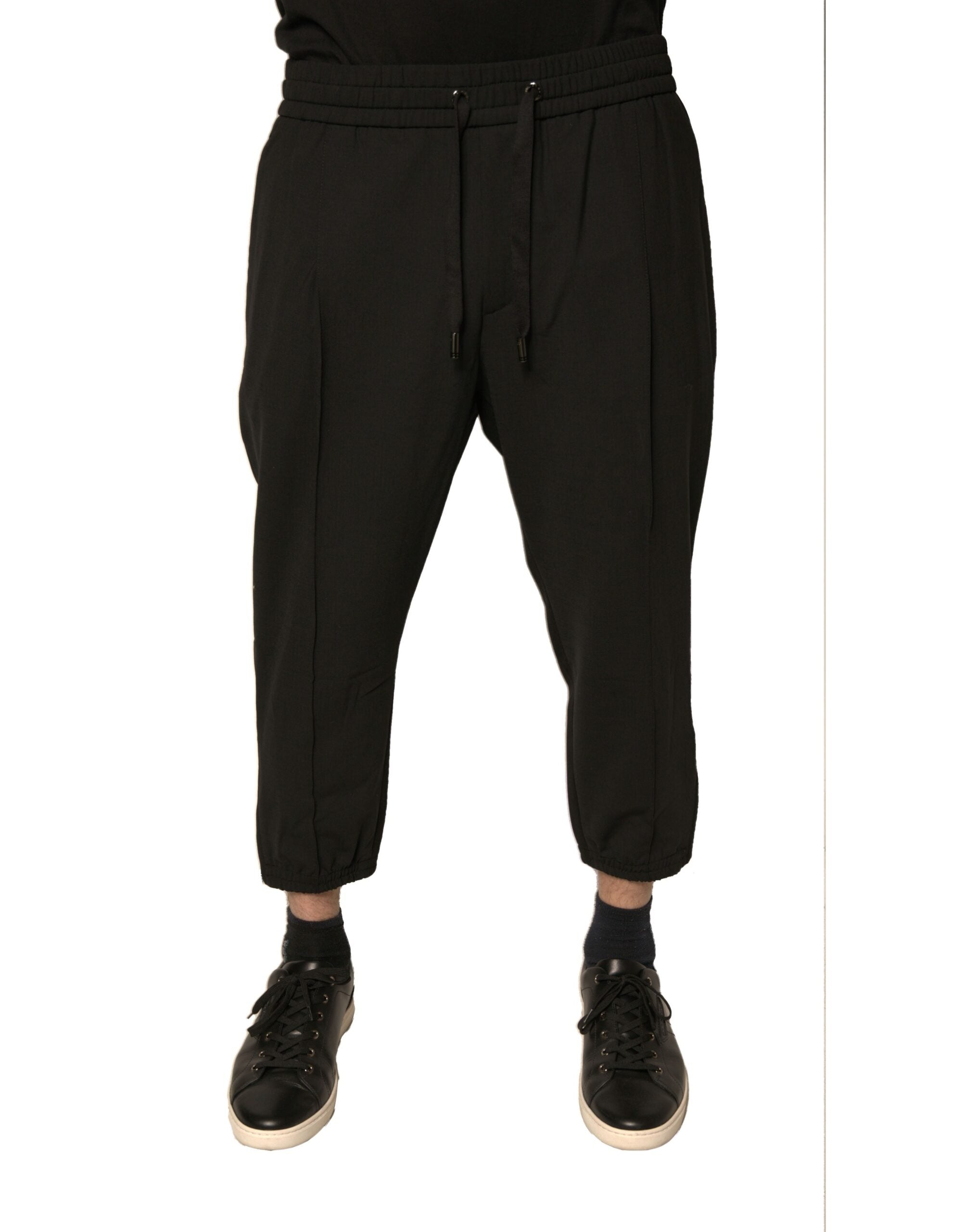 Dolce & Gabbana Black Wool Jogger Jogging Pants -   -  Dolce & Gabbana.
