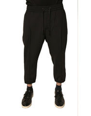 Dolce & Gabbana Black Wool Jogger Jogging Pants -   -  Dolce & Gabbana.