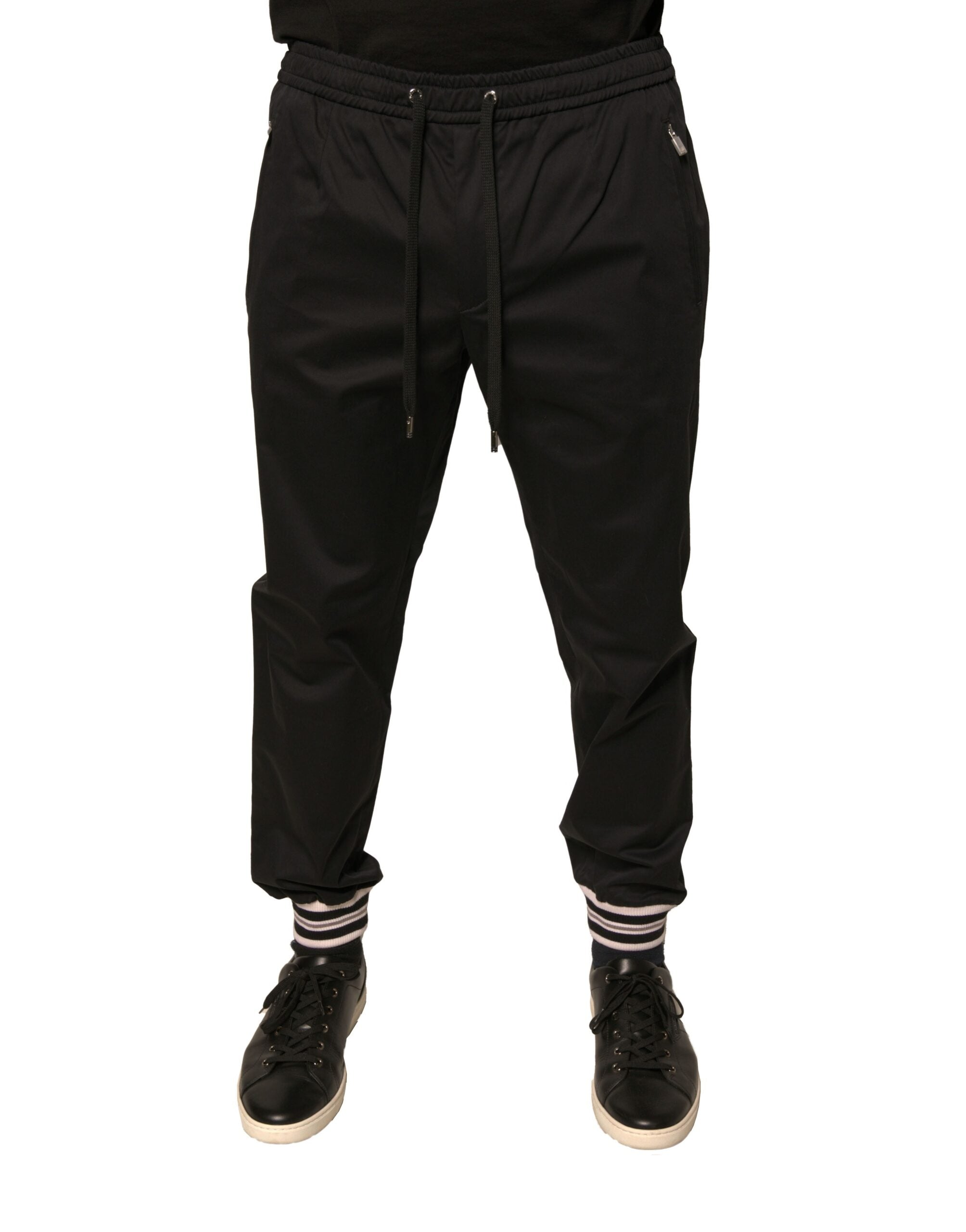 Dolce & Gabbana Black Cotton Stretch Jogger Sweatpants Pants -   -  Dolce & Gabbana.