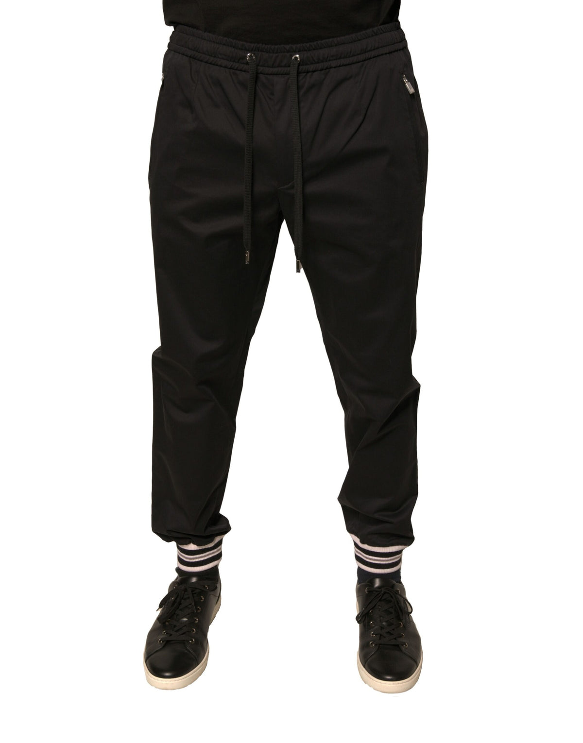 Dolce & Gabbana Black Cotton Stretch Jogger Sweatpants Pants -   -  Dolce & Gabbana.