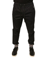 Dolce & Gabbana Black Cotton Stretch Jogger Sweatpants Pants -   -  Dolce & Gabbana.