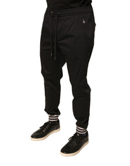 Dolce & Gabbana Black Cotton Stretch Jogger Sweatpants Pants -   -  Dolce & Gabbana.