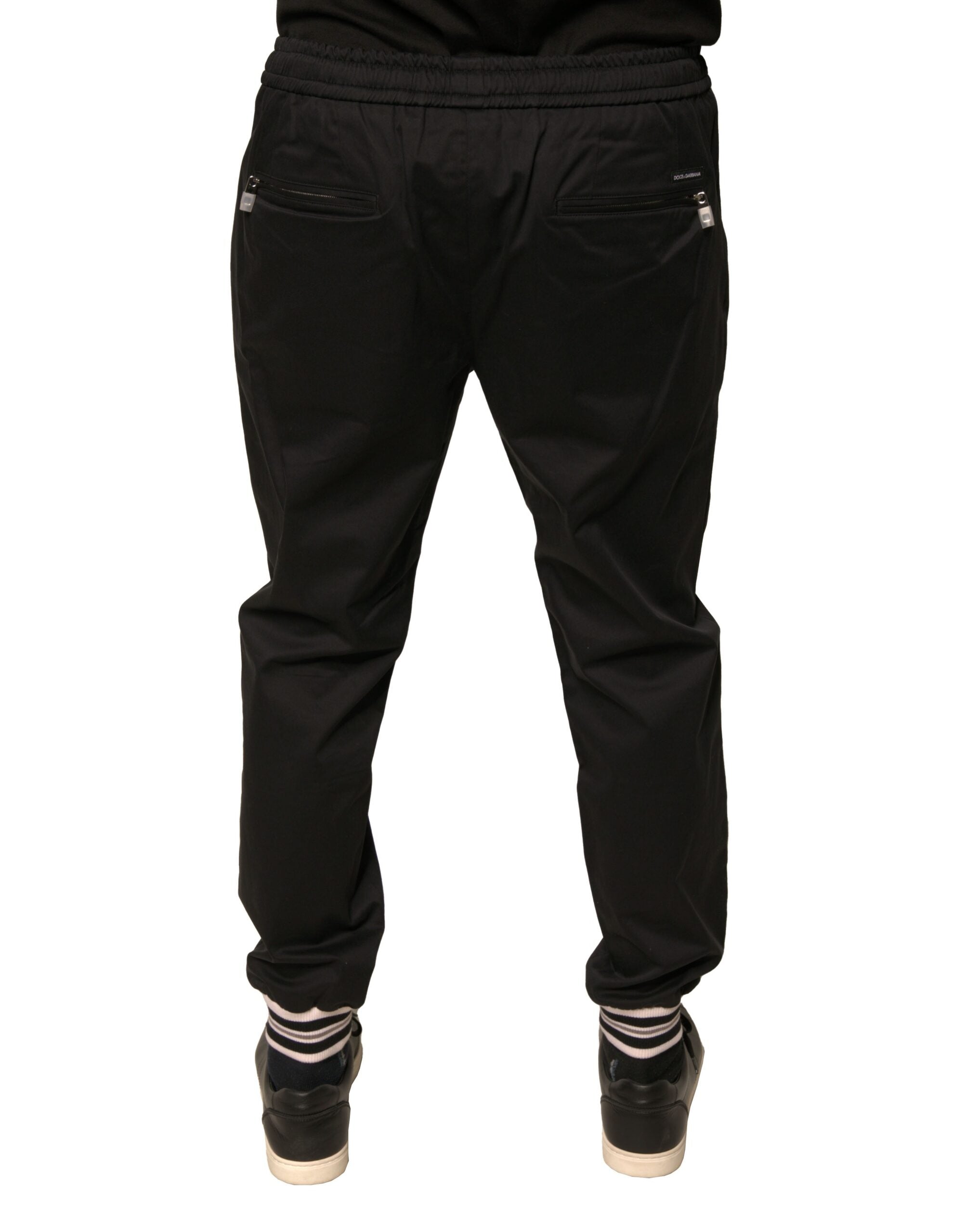 Dolce & Gabbana Black Cotton Stretch Jogger Sweatpants Pants -   -  Dolce & Gabbana. Dolce & Gabbana Black Cotton Stretch Jogger Sweatpants Pants -   -  Dolce & Gabbana.