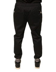 Dolce & Gabbana Black Cotton Stretch Jogger Sweatpants Pants -   -  Dolce & Gabbana.