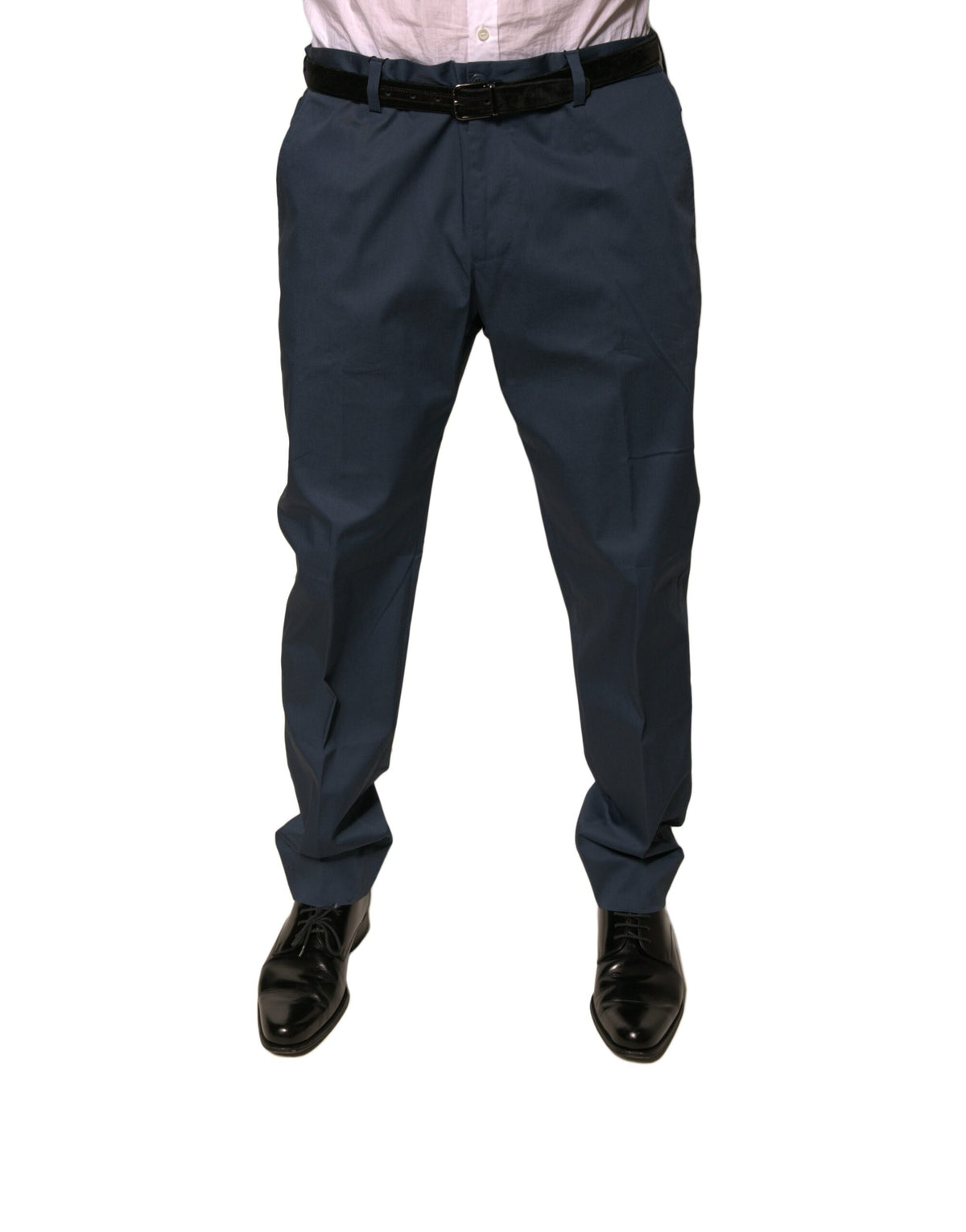 Dolce & Gabbana Dark Blue Cotton Stretch Skinny Men Dress Pants -   -  Dolce & Gabbana.