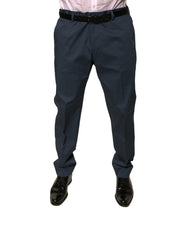 Dolce & Gabbana Dark Blue Cotton Stretch Skinny Men Dress Pants -   -  Dolce & Gabbana.