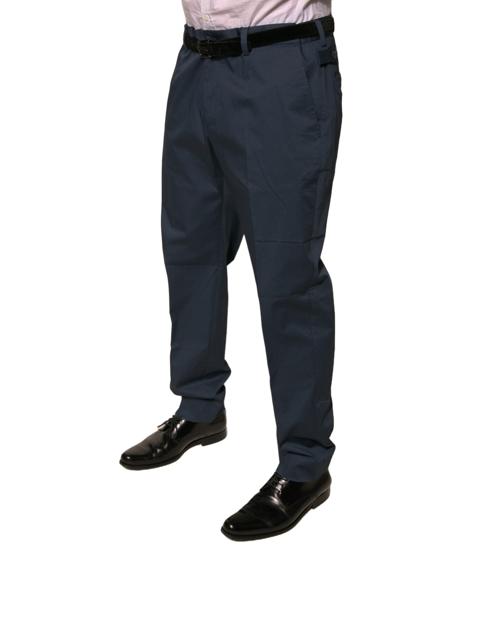 Dolce & Gabbana Dark Blue Cotton Stretch Skinny Men Dress Pants -   -  Dolce & Gabbana. Dolce & Gabbana Dark Blue Cotton Stretch Skinny Men Dress Pants -   -  Dolce & Gabbana.
