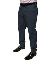 Dolce & Gabbana Dark Blue Cotton Stretch Skinny Men Dress Pants -   -  Dolce & Gabbana.