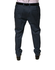 Dolce & Gabbana Dark Blue Cotton Stretch Skinny Men Dress Pants -   -  Dolce & Gabbana.