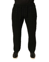 Dolce & Gabbana Black Wool Knitted Skinny Pants -   -  Dolce & Gabbana.