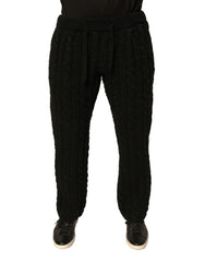Dolce & Gabbana Black Wool Knitted Skinny Pants -   -  Dolce & Gabbana.