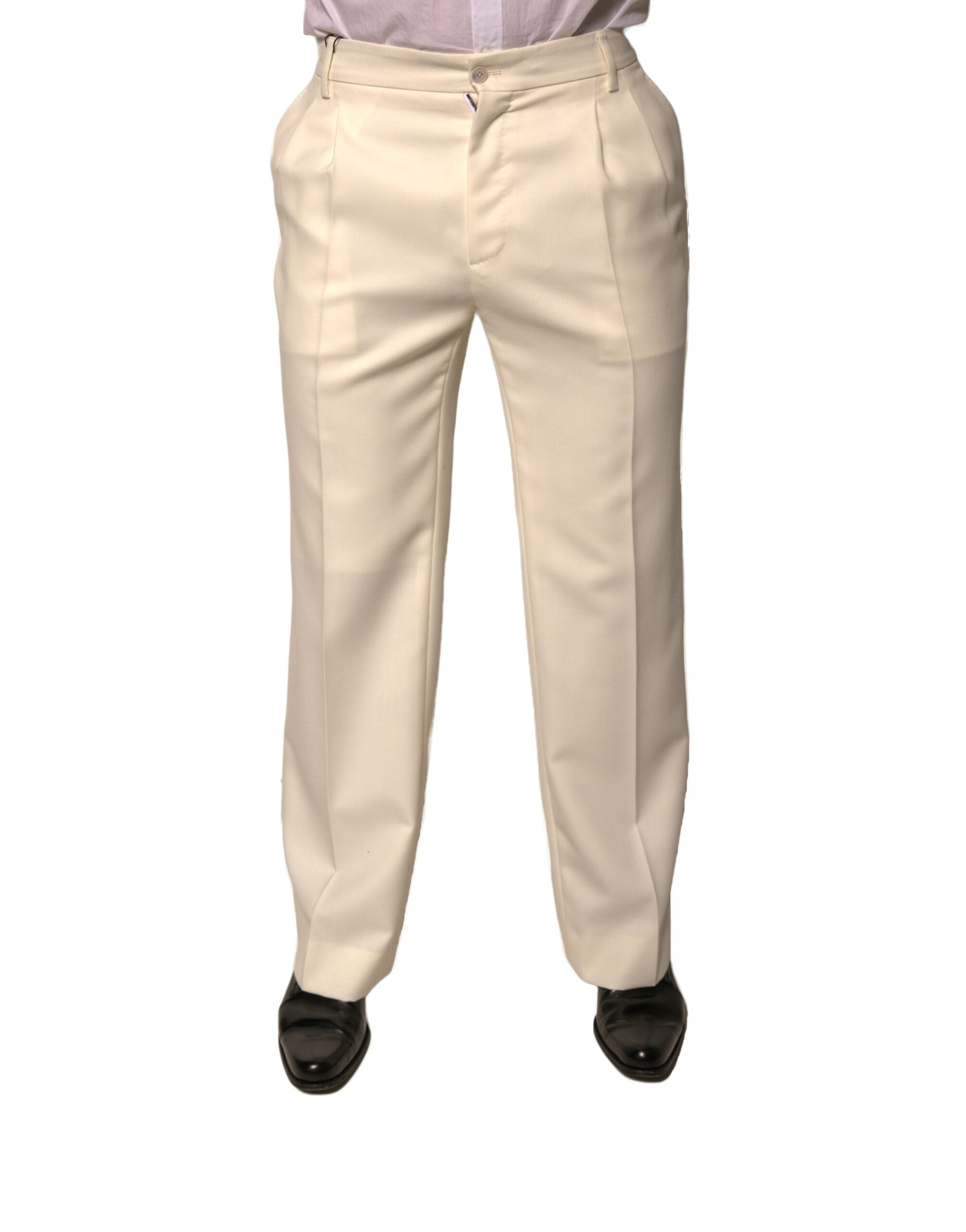 Dolce & Gabbana Off White Straight Dress Pants -   -  Dolce & Gabbana.
