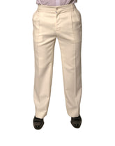 Dolce & Gabbana Off White Straight Dress Pants -   -  Dolce & Gabbana.