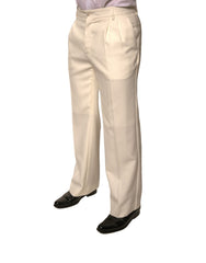 Dolce & Gabbana Off White Straight Dress Pants -   -  Dolce & Gabbana.