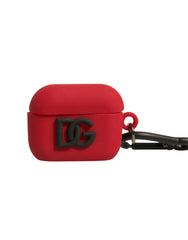Dolce & Gabbana Red Silicone Rubber Logo Embossed Airpods Case -   -  Dolce & Gabbana.