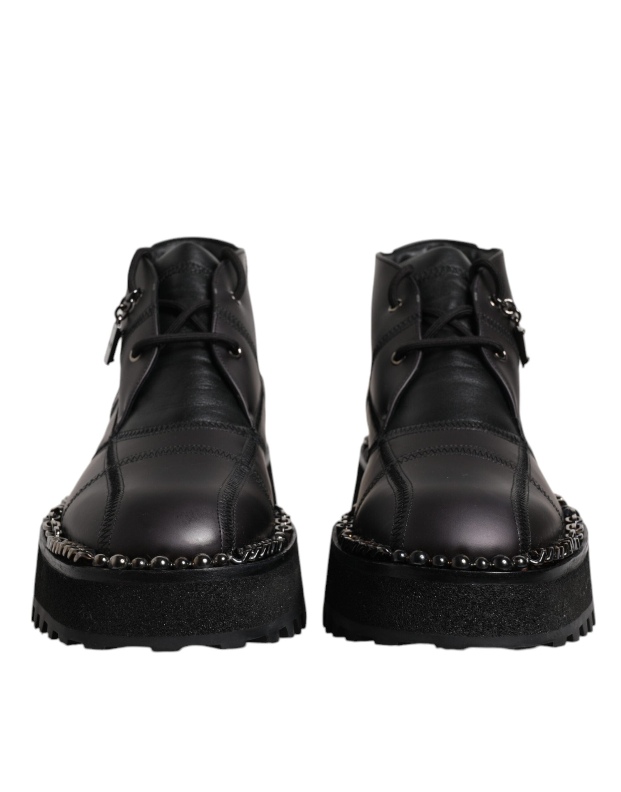Dolce & Gabbana Black Leather Lace Up Ankle Boots Shoes -   -  Dolce & Gabbana. Dolce & Gabbana Black Leather Lace Up Ankle Boots Shoes -   -  Dolce & Gabbana.