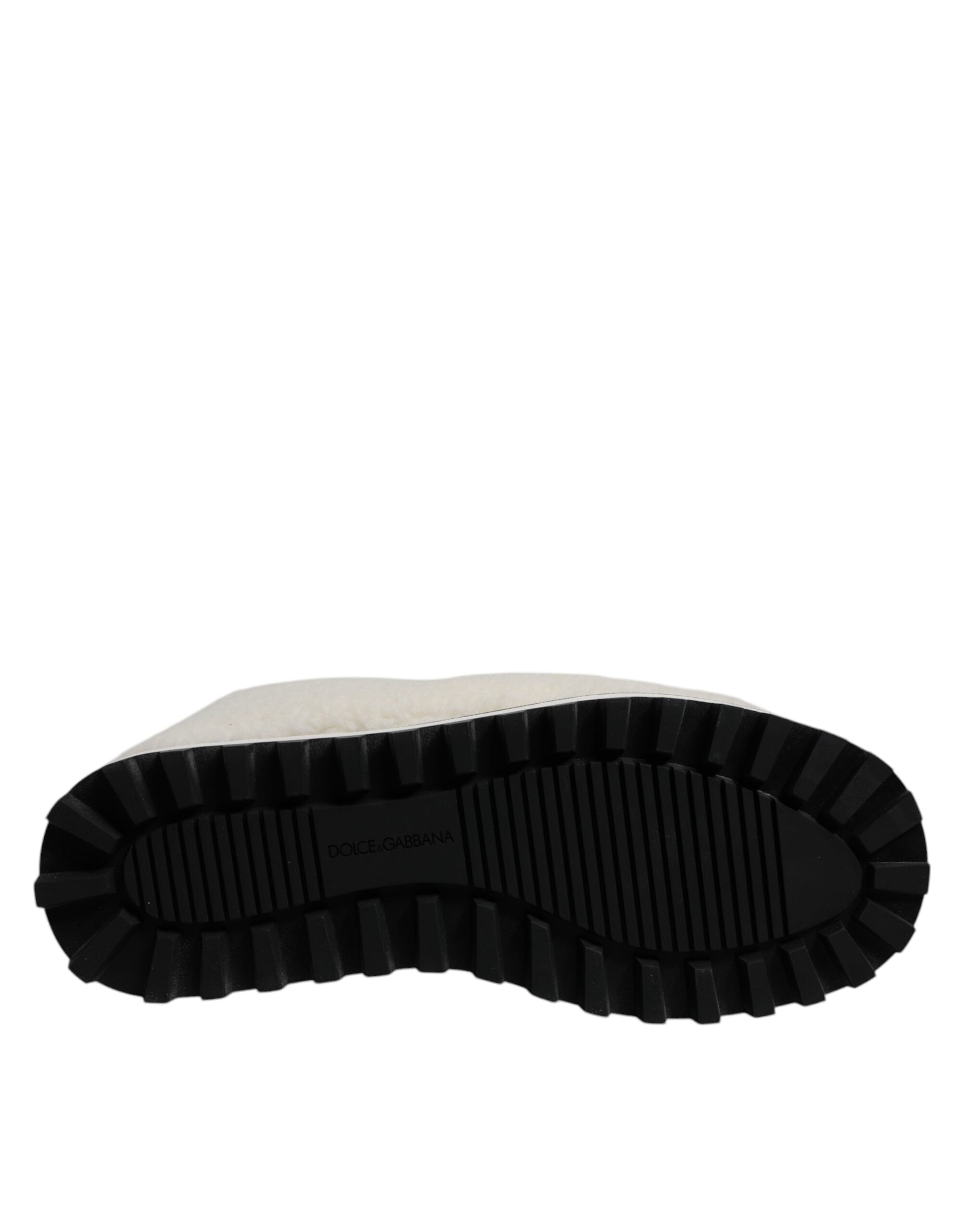 Dolce & Gabbana White Plush Logo Padded Mid Calf Boots Shoes -   -  Dolce & Gabbana. Dolce & Gabbana White Plush Logo Padded Mid Calf Boots Shoes -   -  Dolce & Gabbana.