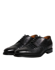 Dolce & Gabbana Black Leather Derby Wingtip Lace Up Formal Dress Shoes -   -  Dolce & Gabbana.