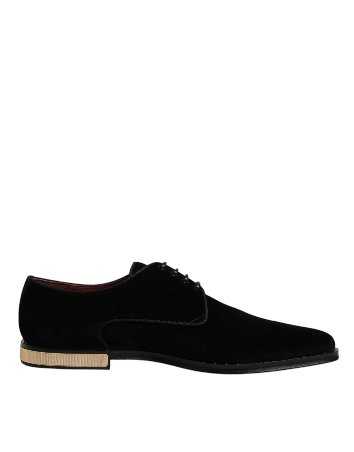 Dolce & Gabbana Black Velvet Cotton Lace Up Derby Shoes -   -  Dolce & Gabbana.