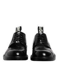 Dolce & Gabbana Black Patent Leather Derby Lace Up Formal Dress Shoes -   -  Dolce & Gabbana.