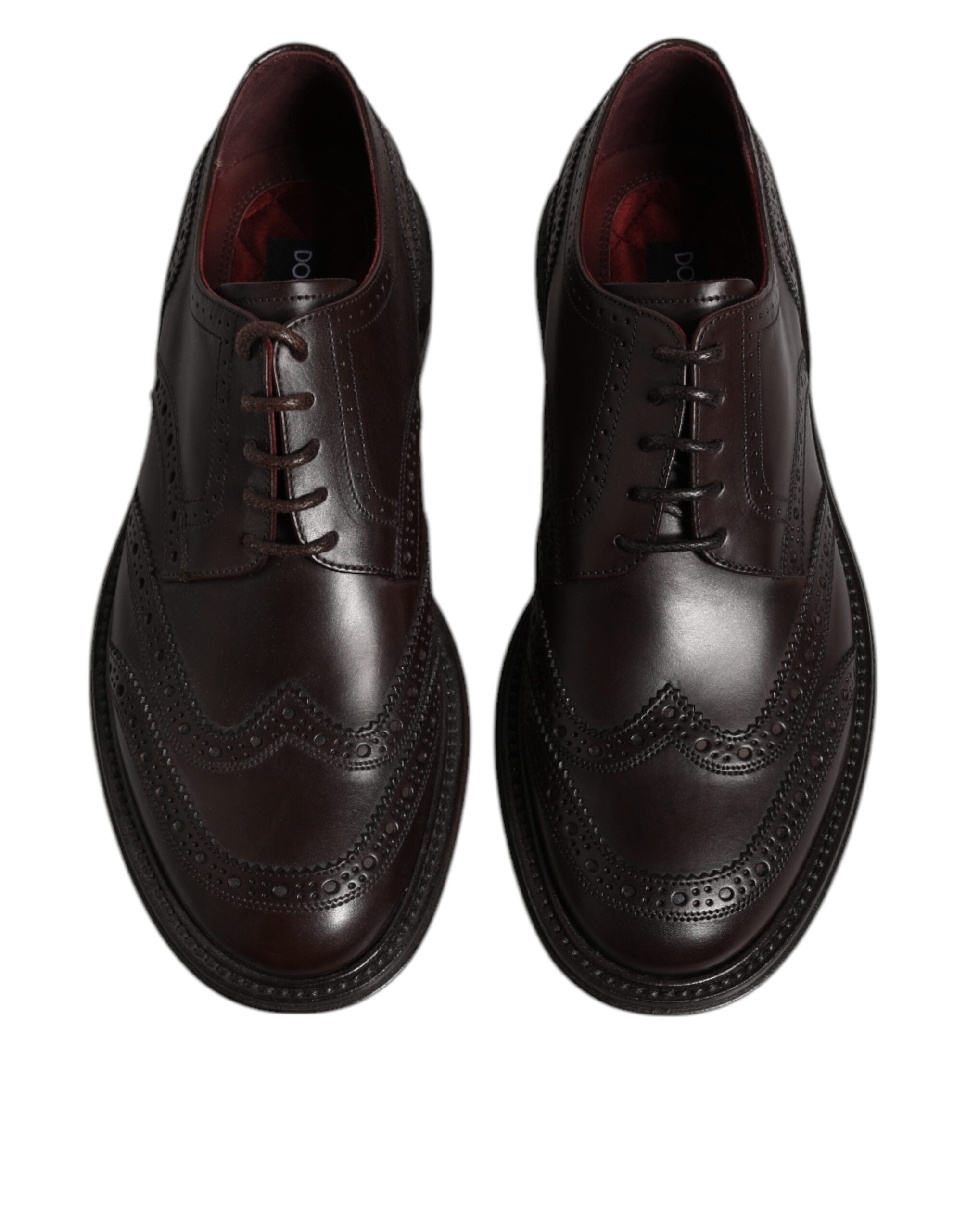 Dolce & Gabbana Brown Leather Derby Wingtip Lace Up Formal Dress Shoes -   -  Dolce & Gabbana. Dolce & Gabbana Brown Leather Derby Wingtip Lace Up Formal Dress Shoes -   -  Dolce & Gabbana.