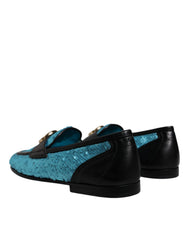 Dolce & Gabbana Blue Sequined Loafers Formal Dress Shoes -   -  Dolce & Gabbana.