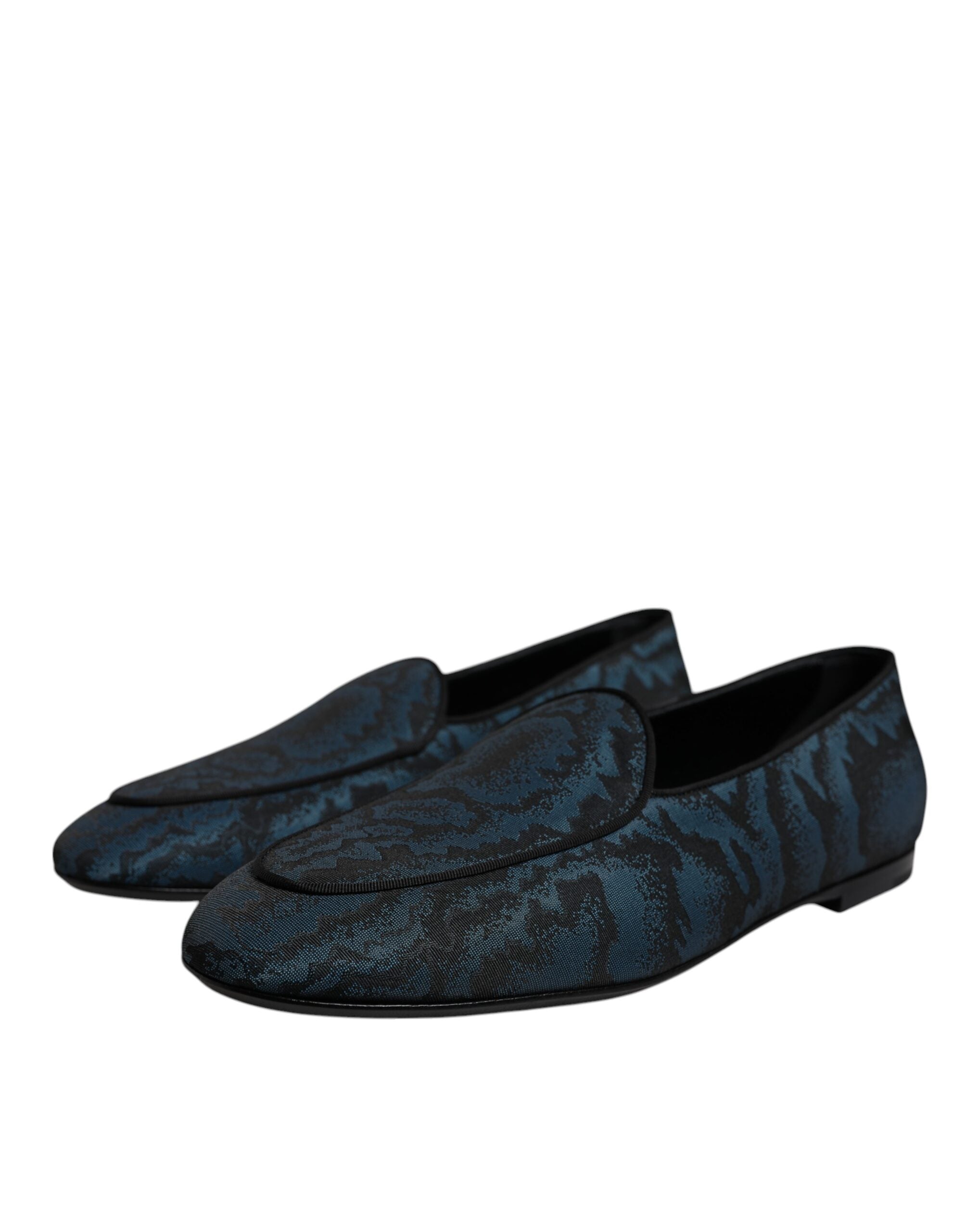 Dolce & Gabbana Blue Black Flats Men Loafers Dress Shoes -   -  Dolce & Gabbana. Dolce & Gabbana Blue Black Flats Men Loafers Dress Shoes -   -  Dolce & Gabbana.
