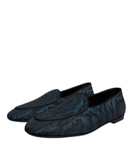 Dolce & Gabbana Blue Black Flats Men Loafers Dress Shoes -   -  Dolce & Gabbana.